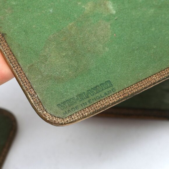 Vintage Win-El-Ware English Large Coasters Victorian Crinoline Pub x 6 with Case - Picture 6 of 14